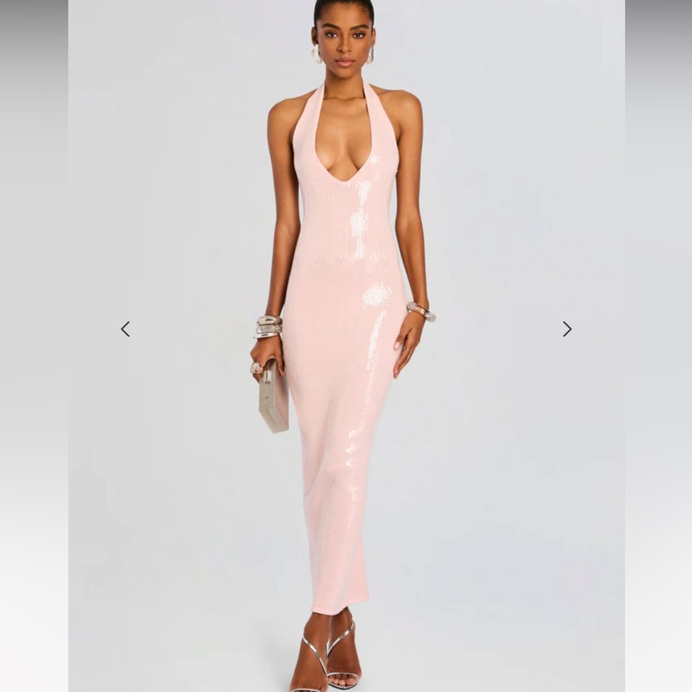 Retrofete Pink Sequin Gwendy Dress